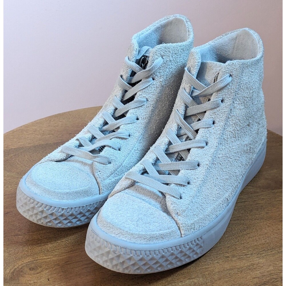 Converse Women's 8.5 Chuck Taylor Modern Hi Wolf Gray Suede Shoes 158843C